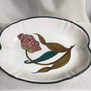 Grazia Deruta Made in Italy For Williams  Sonoma Floral Serving Dish